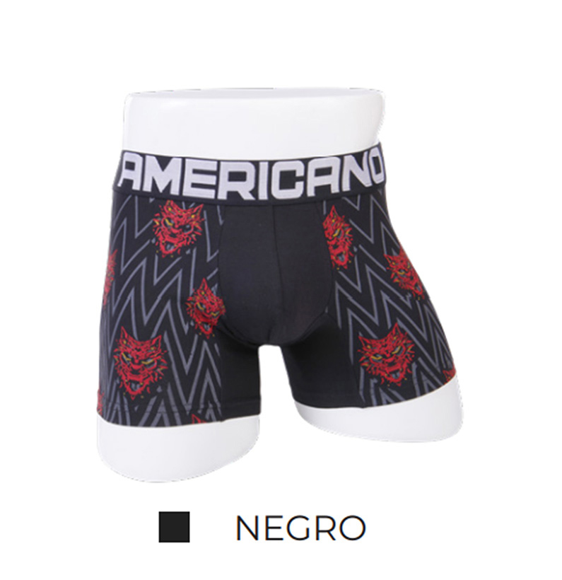 e508_negro Boxer estampado afro - Imagen 1